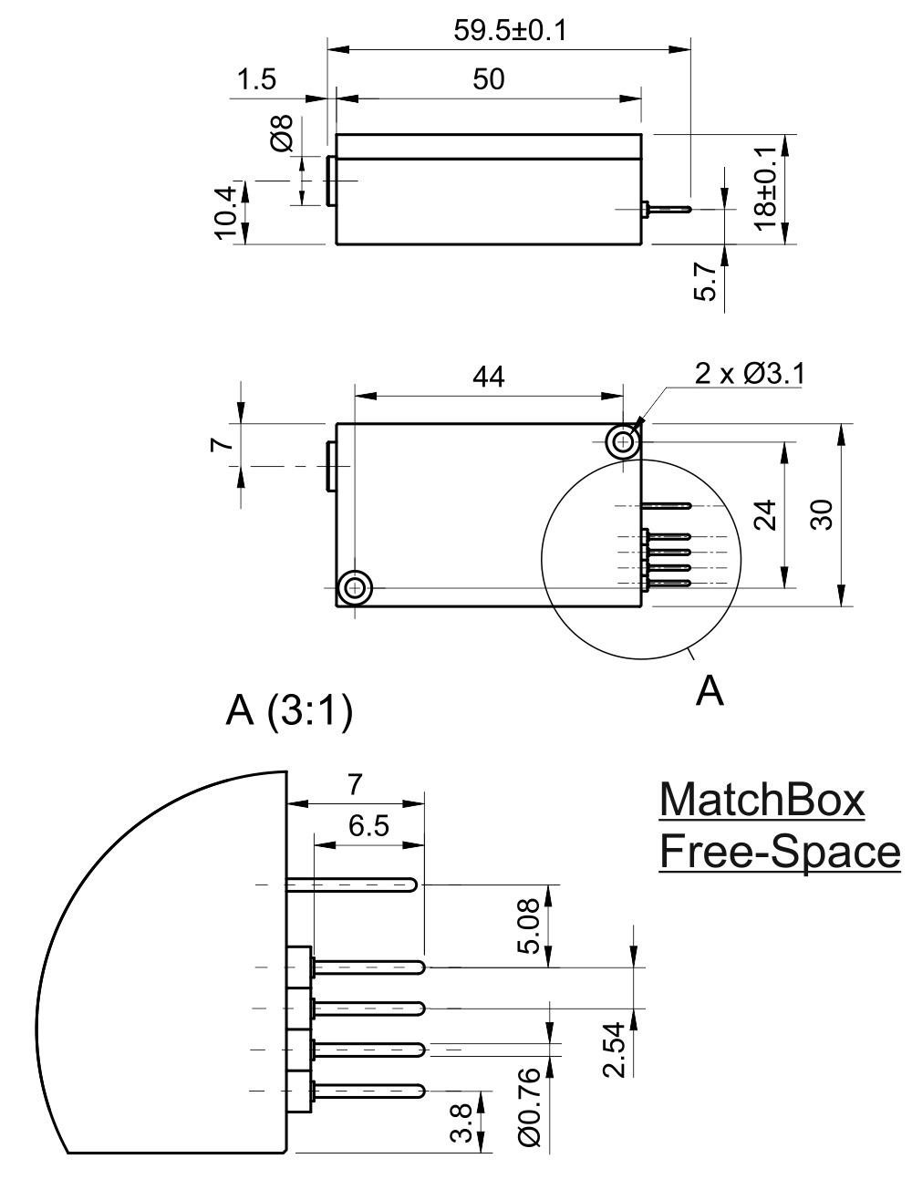 0515L-21A-NI-NT-NF 515nm Free Space Narrow Spectrum Diode Laser,